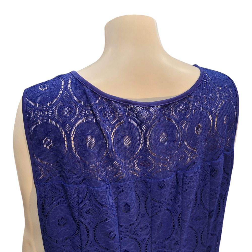NWT Rabbit Rabbit Rabbit Royal Blue Lace Maxi Dress 22W Modest Formal Churchwear - Picture 4 of 11